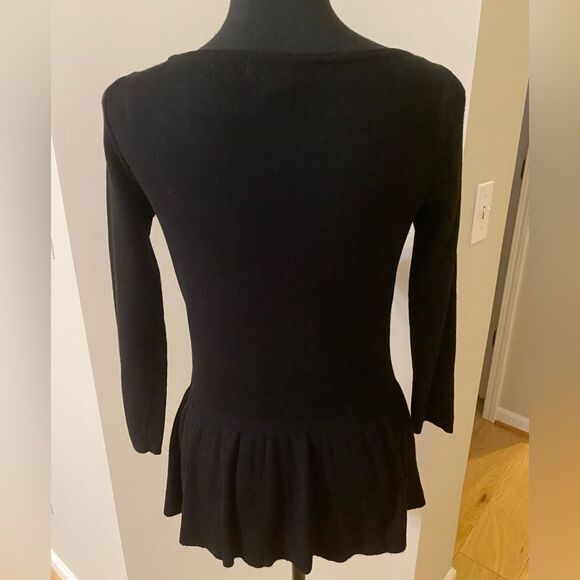 INC International Concepts Black Peplum Sweater Small - Picture 5 of 7